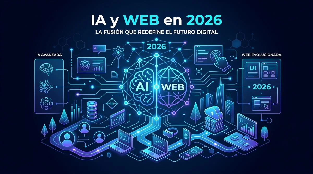 Ilustración del post: IA y Web en 2026: La Fusión que Redefine el Futuro Digital
